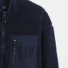 Veste zippée oversize en sherpa recyclé avec logo