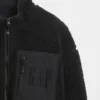 Veste zippée oversize en sherpa recyclé avec logo