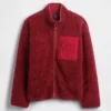 Veste zippée oversize en sherpa recyclé avec logo