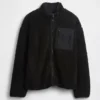 Veste zippée oversize en sherpa recyclé avec logo